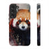 Red Panda in Watercolor - Impact Resistant Phone Case Samsung Galaxy S22 Glossy